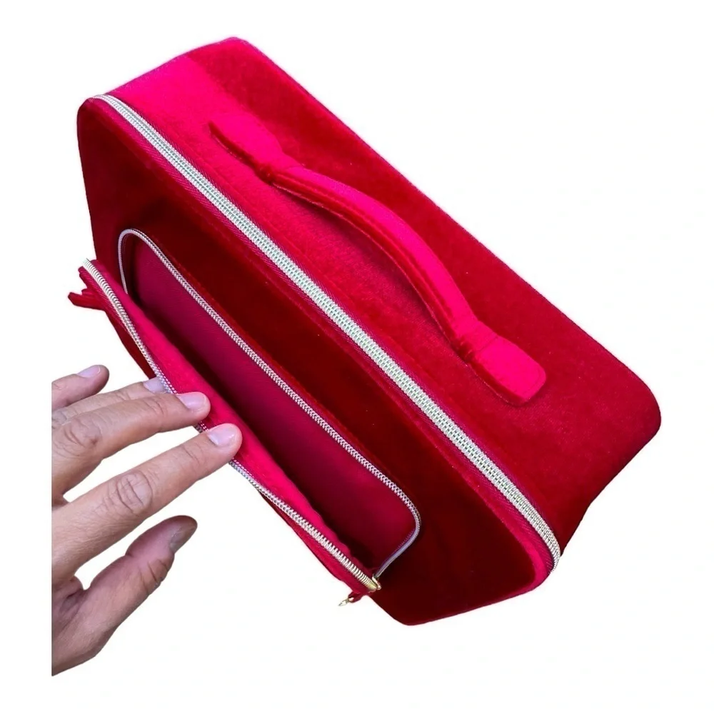 Estee Lauder Red Velvet Makeup Train Case 2023 Holiday Edition NEW